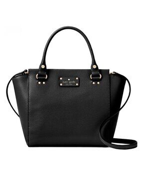 Kate Spade Wellesley Camryn Satchel, Black Leather, Gold Hardware